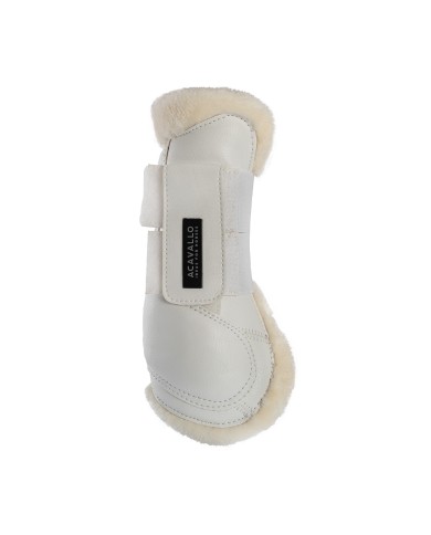 ECO-LEATHER TENDON BOOTS W/DOUBLE FASTENING