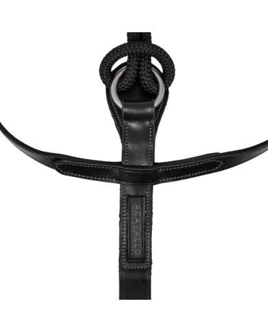 ITALIAN LEATHER AND ROUND NYLON THIEDEMANN REINS