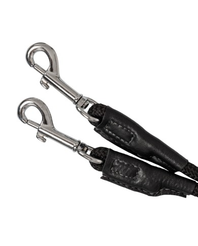 ITALIAN LEATHER AND ROUND NYLON THIEDEMANN REINS