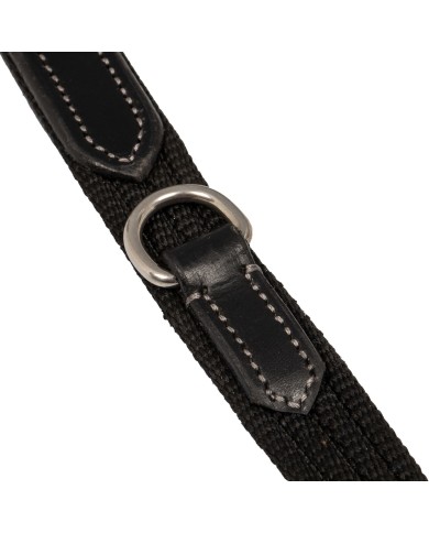 ITALIAN LEATHER AND ROUND NYLON THIEDEMANN REINS