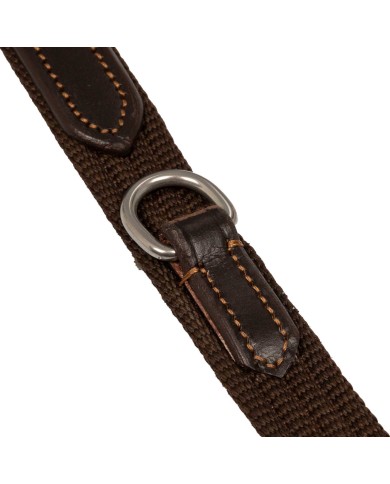 ITALIAN LEATHER AND ROUND NYLON THIEDEMANN REINS