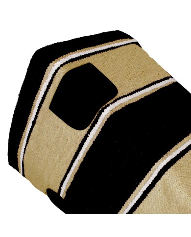 TAPPETINO NAVAJO C/PELLE 32X64