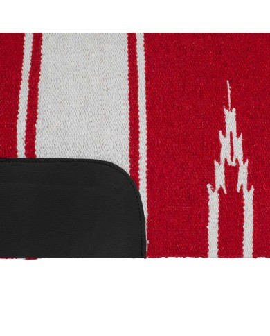 TAPPETINO NAVAJO C/PELLE 32X64