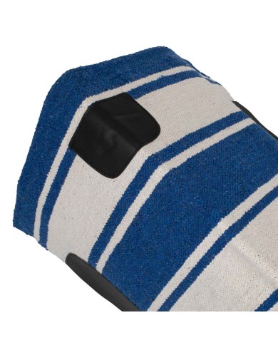 TAPPETINO NAVAJO C/PELLE 32X64