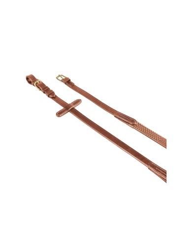 REDINI EQUESTRO CUOIO ITALIANO/GOMMA 1.9 CM MODELLO KRIS BRASS FITTINGS
