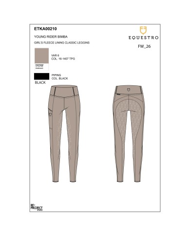 GIRL S FLEECE LINING CLASSIC LEGGINGS