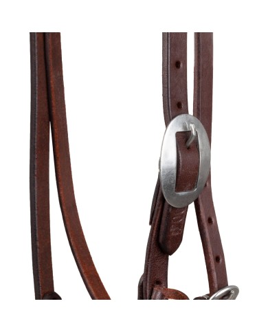 ONE EAR WESTERN BRIDLE W/THROAT LATCH (SS)