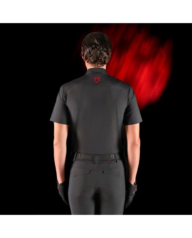 MEN S TRAINING RIDERTECHNOLOGY POLO SHIRT SS WITH ZIP