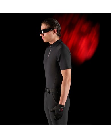 MEN S TRAINING RIDERTECHNOLOGY POLO SHIRT SS WITH ZIP