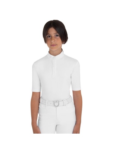 GIRLS BASIC COMPETITION POLO SHIRT SS BUTTONS