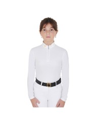 POLO BAMBINA EQUESTRO ZIP MANICA LUNGA MODELLO WARM+