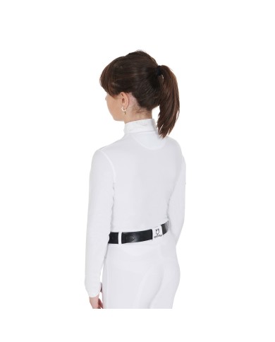 POLO BAMBINA EQUESTRO ZIP MANICA LUNGA MODELLO WARM+