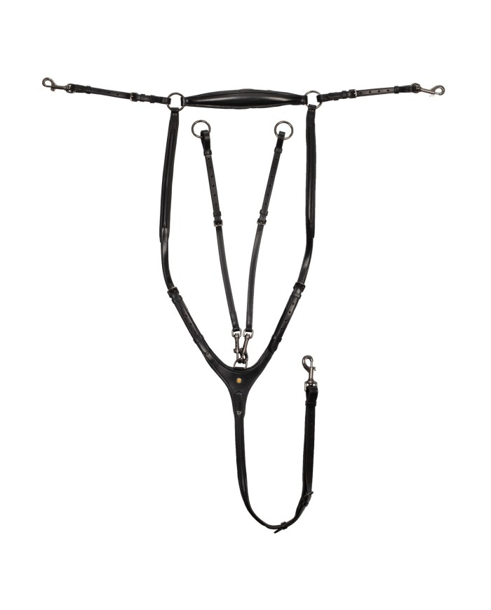 BREASTPLATE WITH REMOVABLE MARTINGALE BLACK FITTING