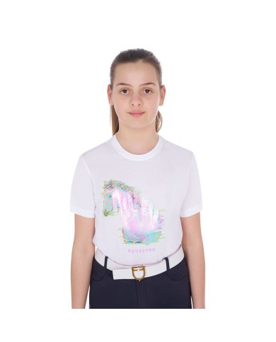 GIRLS INTERFERENCE HORSE PRINT COTTON T-SHIRT
