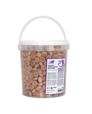 BISCOTTO VEGETALE PER CAVALLI GUSTO FRUTTI DI BOSCO 2,5 Kg)