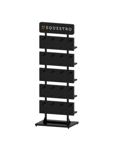 PANNELLO MDF IN ACCIAIO CON FINITURA VERTICALE, LOGO EQUESTRO 198X50X70