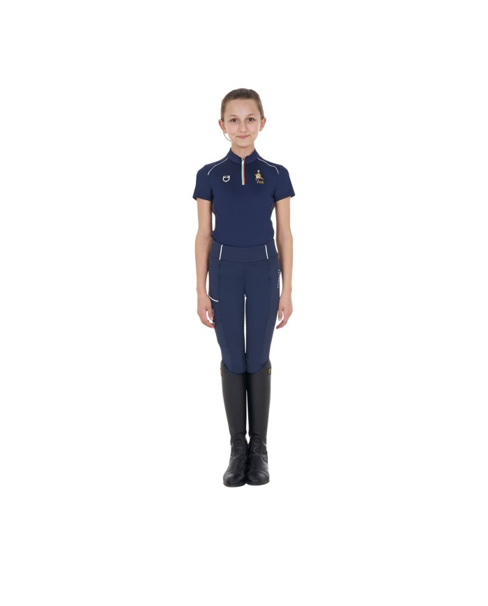 KID S TECHNICAL TRAINING POLO SS ZIP EQUESTROxFISE