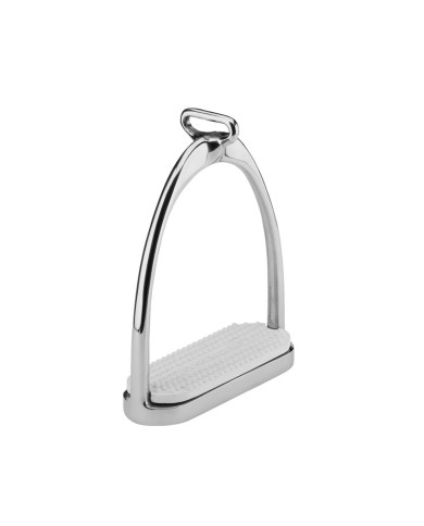 ISI-STIRRUPS - STAINLESS STEEL, SIZE 120 MM WITH WHITE RUBBER PAD ISI-STIRRUPS - STAINLESS STEEL, SIZE 120 MM WITH WHITE RUBBER PAD