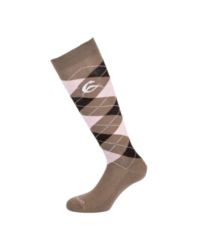 ACAVALLO COTTON SOCKS W/DIAMOND