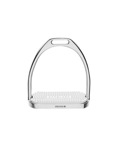 FILLIS STIRRUPS - STAINLESS STEEL, SIZE 120 MM WITH WHITE RUBBER PAD FILLIS STIRRUPS - STAINLESS STEEL, SIZE 120 MM WITH WHITE RUBBER PAD