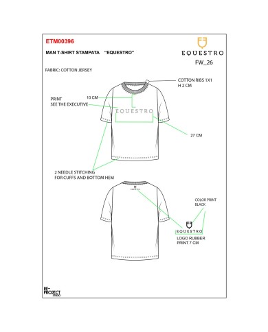 MEN S INSTITUTIONAL FLOCKED WRITING COTTON T-SHIRT