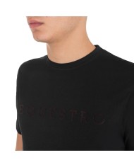 MEN S FLOCKED WRITING COTTON T-SHIRT