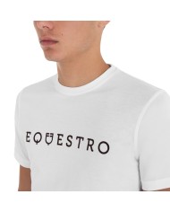 MEN S FLOCKED WRITING COTTON T-SHIRT