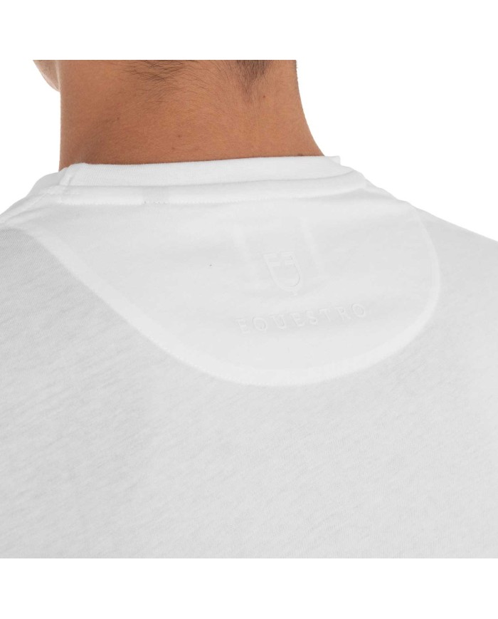 MEN S FLOCKED WRITING COTTON T-SHIRT