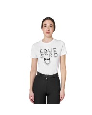 WOMEN S STRASS WRITING COTTON T-SHIRT