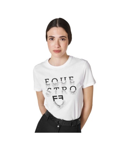 WOMEN S STRASS WRITING COTTON T-SHIRT