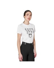 WOMEN S STRASS WRITING COTTON T-SHIRT