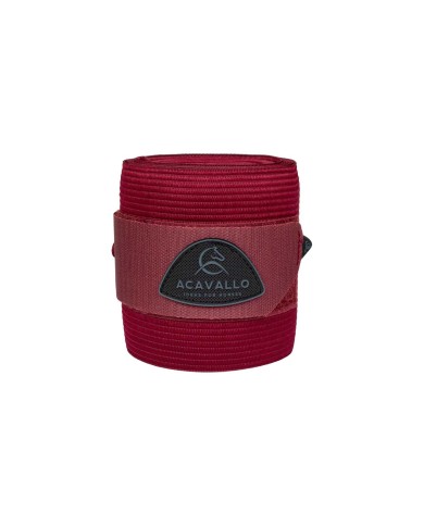 ACAVALLO ELASTIC + FLEECE BANDAGES - SET OF 2 PCS