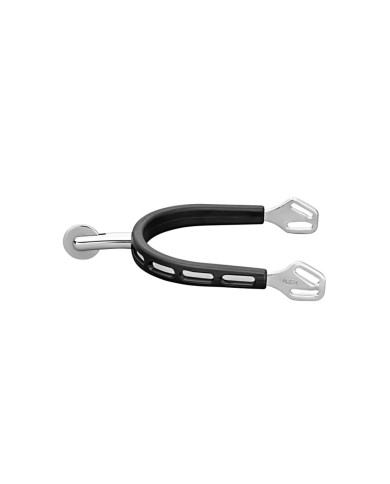 ULTRA fit EXTRA GRIP spurs with Balkenhol fastening - Stainless steel, 40 mm rounded ULTRA fit EXTRA GRIP spurs with Balkenhol fastening - Stainless steel, 40 mm rounded