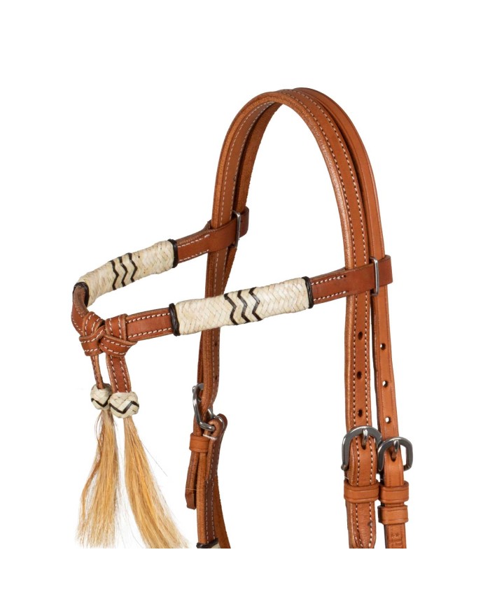 BOSAL BRIDLE WITH HORSEHAIR MECATE REINS