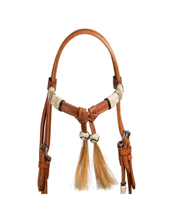 BOSAL BRIDLE WITH HORSEHAIR MECATE REINS