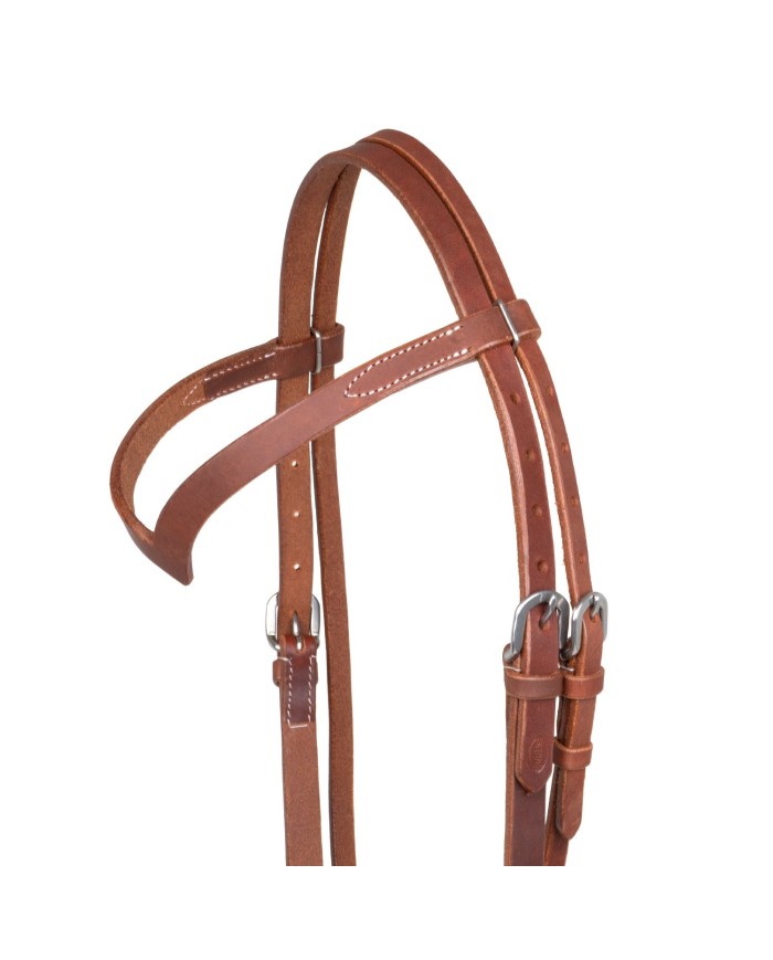 POOL S ARGENTINE HARNESS LEATHER V BROWBAND