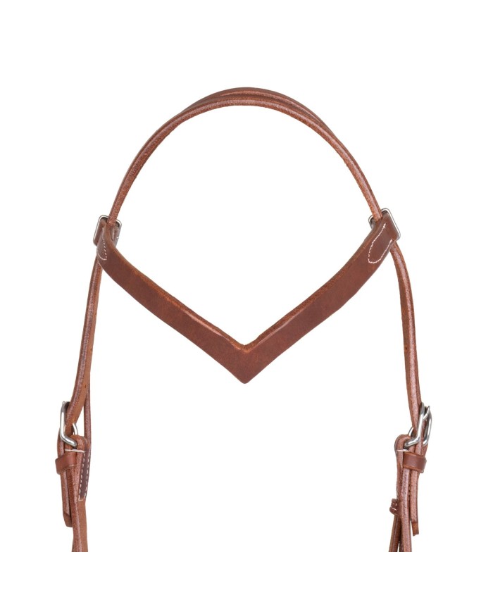 POOL S ARGENTINE HARNESS LEATHER V BROWBAND