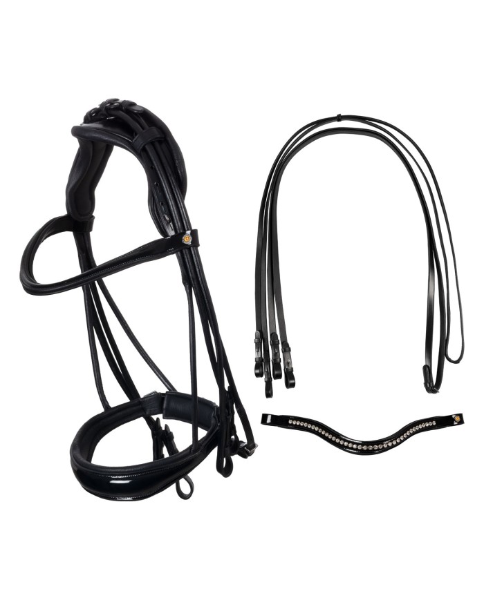 LEATHER ROLLED ANATOMIC DRESSAGE BRIDLE