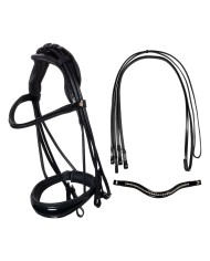 LEATHER ROLLED ANATOMIC DRESSAGE BRIDLE