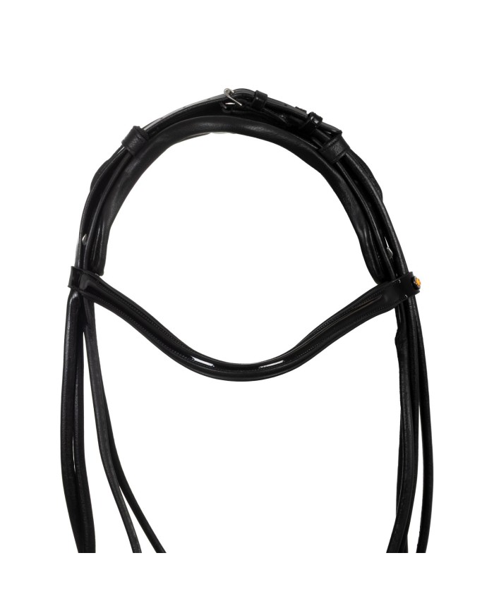 LEATHER ROLLED ANATOMIC DRESSAGE BRIDLE