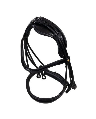 LEATHER ROLLED ANATOMIC DRESSAGE BRIDLE