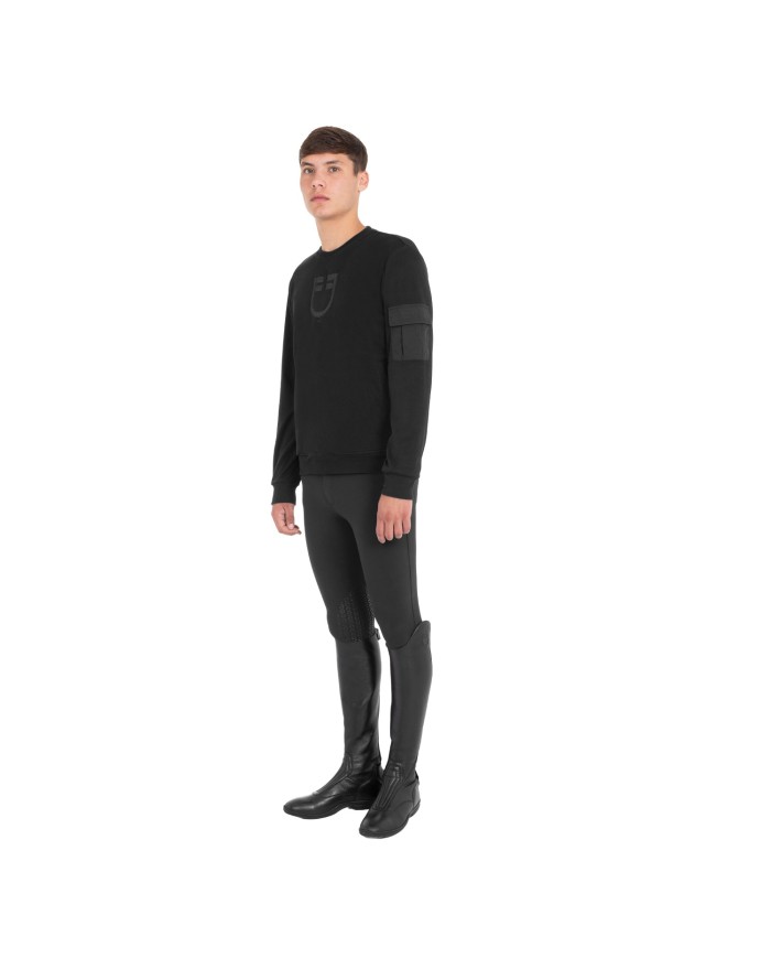 MEN S FLEECE PATCH POCKET ROUNDNECK
