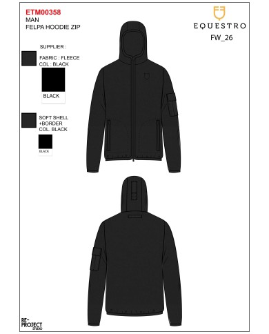 MEN S FLEECE PATCH POCKET HOODIE
