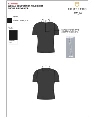 WOMEN S STONES TAPE COMPETITION POLO SHIRT SS ZIP