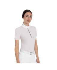 WOMEN S STONES TAPE COMPETITION POLO SHIRT SS ZIP