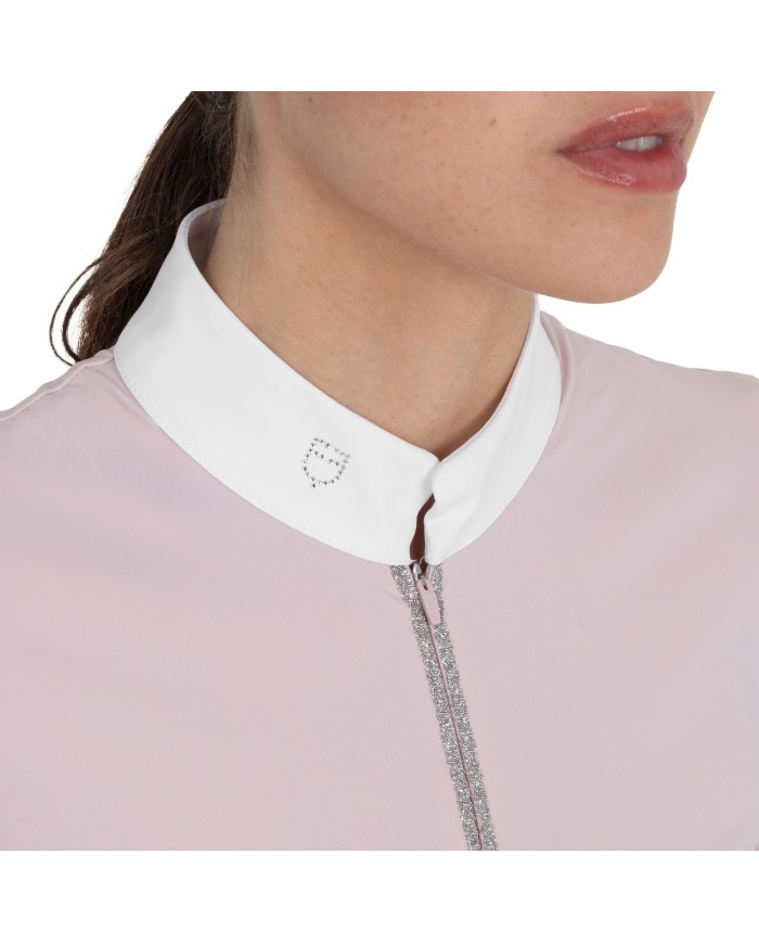 WOMEN S STONES TAPE COMPETITION POLO SHIRT SS ZIP