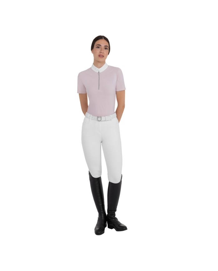 WOMEN S STONES TAPE COMPETITION POLO SHIRT SS ZIP