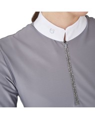 WOMEN S STONES TAPE COMPETITION POLO SHIRT SS ZIP