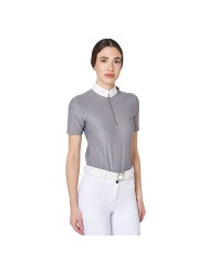 WOMEN S STONES TAPE COMPETITION POLO SHIRT SS ZIP