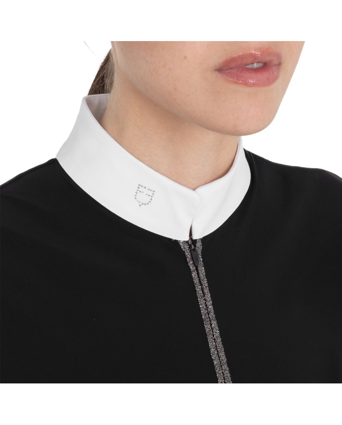 WOMEN S STONES TAPE COMPETITION POLO SHIRT SS ZIP